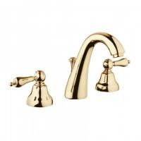 BONGIO CAPRI Смеситель для раковины на 3 отверстия, с донным клапаном, цвет золото