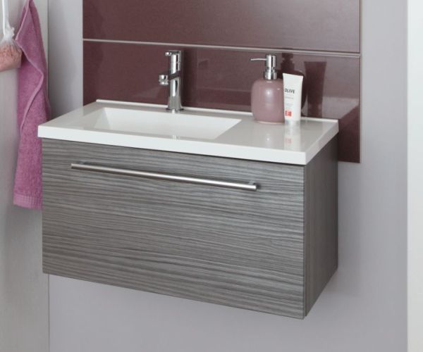 Puris For Guests, тумба + раковина 600 мм из минерального литья, цвет белый высокоглянцевый