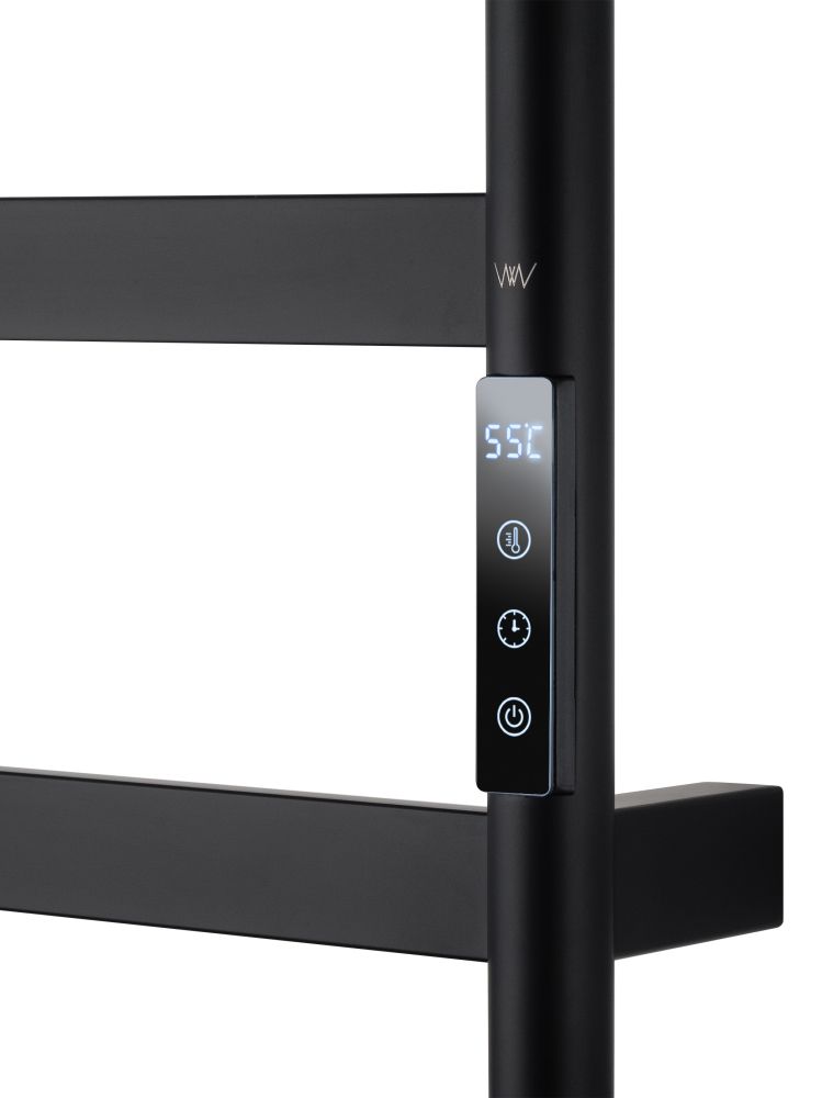 Полотенцесушитель электрический WONZON & WOGHAND DÜSSELDORF, Черный матовый (WW-A204-MB)