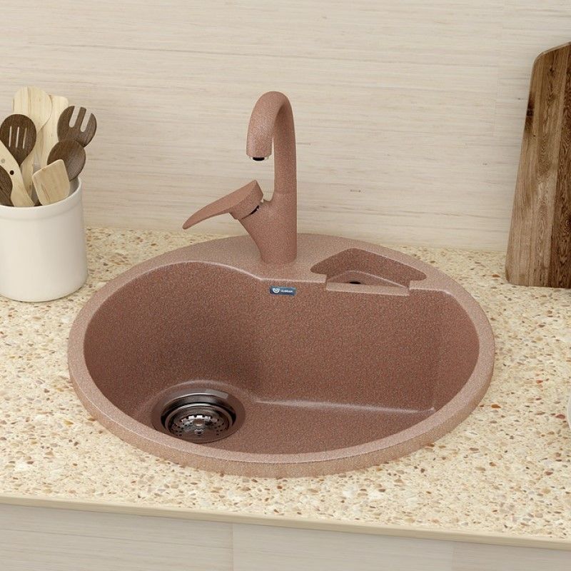 Смеситель для кухни Ulgran U-001-307, терракот