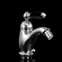 Devon Black Dandy Смеситель для биде  на 1 отв., ручка черная, цвет: хром