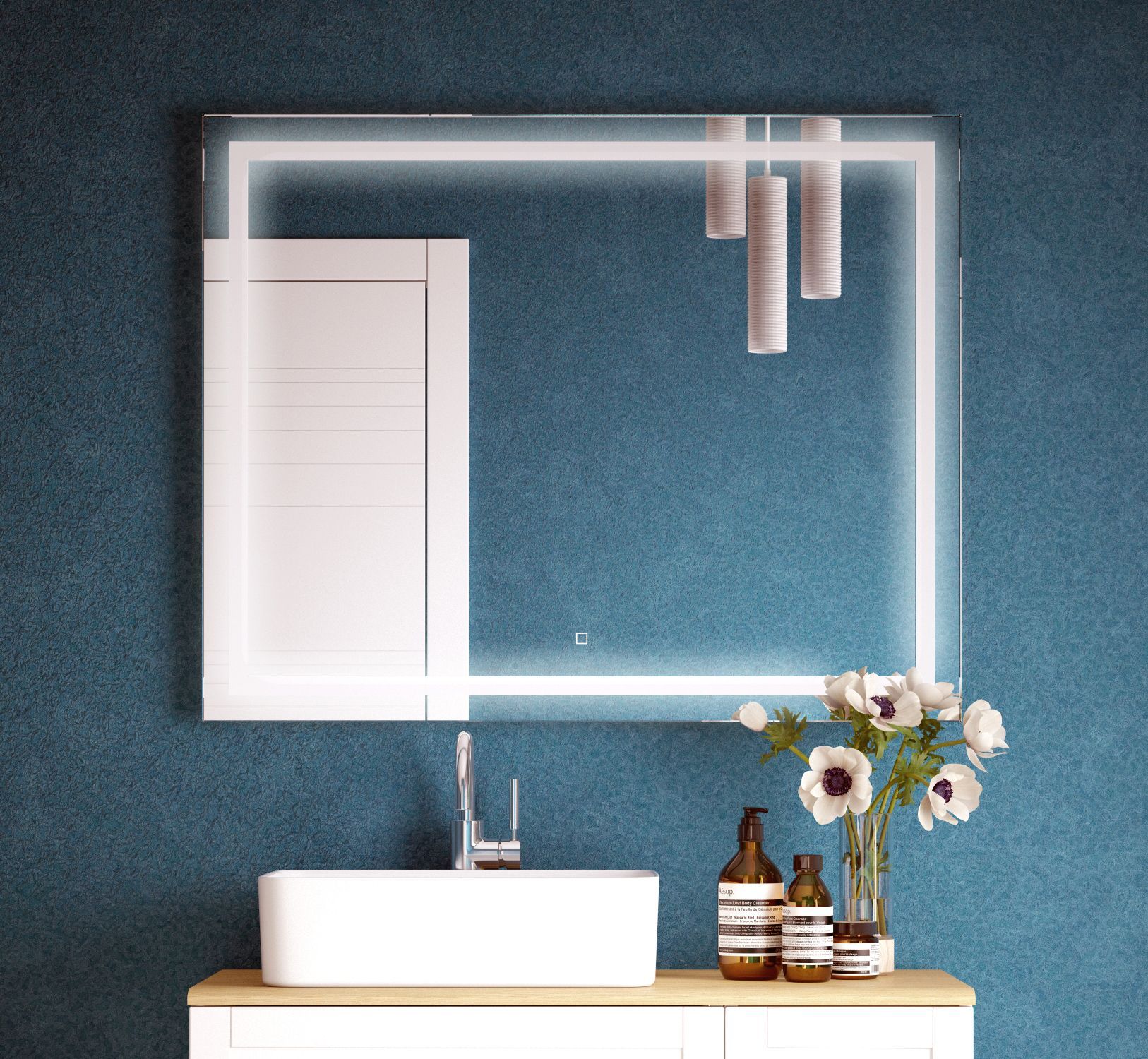 Зеркало LED "Барго 1200х800", сенсор