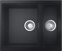 Мойка GROHE K500 с 1,5 чашей, 555 x 460 мм, черный гранит (31648AP0) Мойка GROHE K500 с 1,5 чашей, 555 x 460 мм, черный гранит (31648AP0)