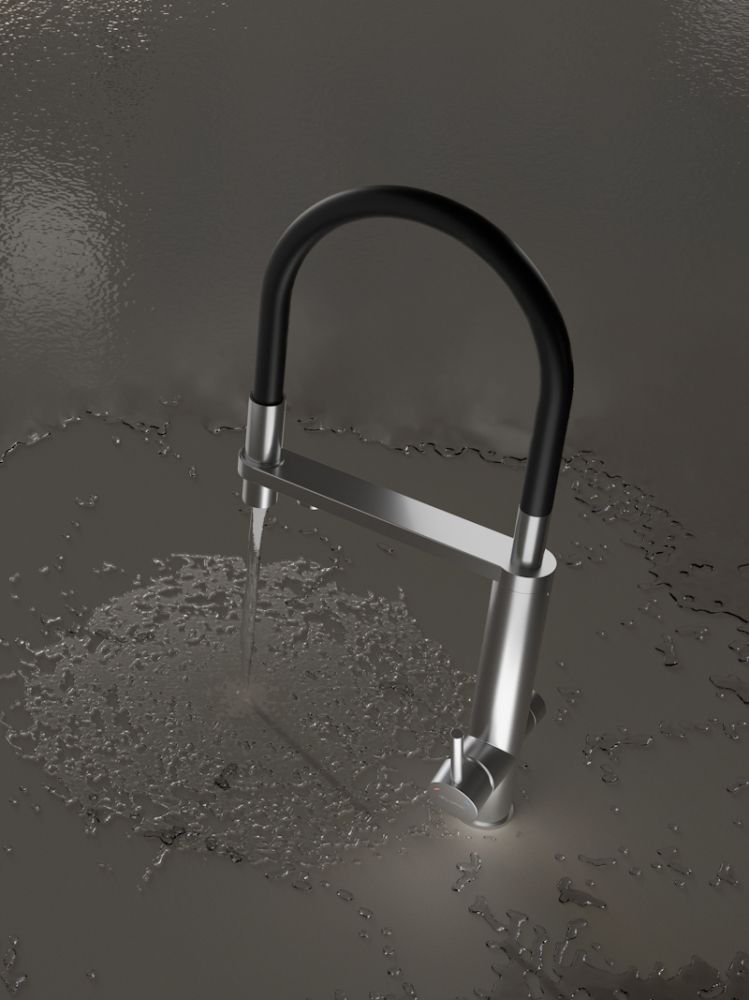 Смеситель для кухни с подключением фильтра Knotlor SS-15, сатин, артикул SS-15