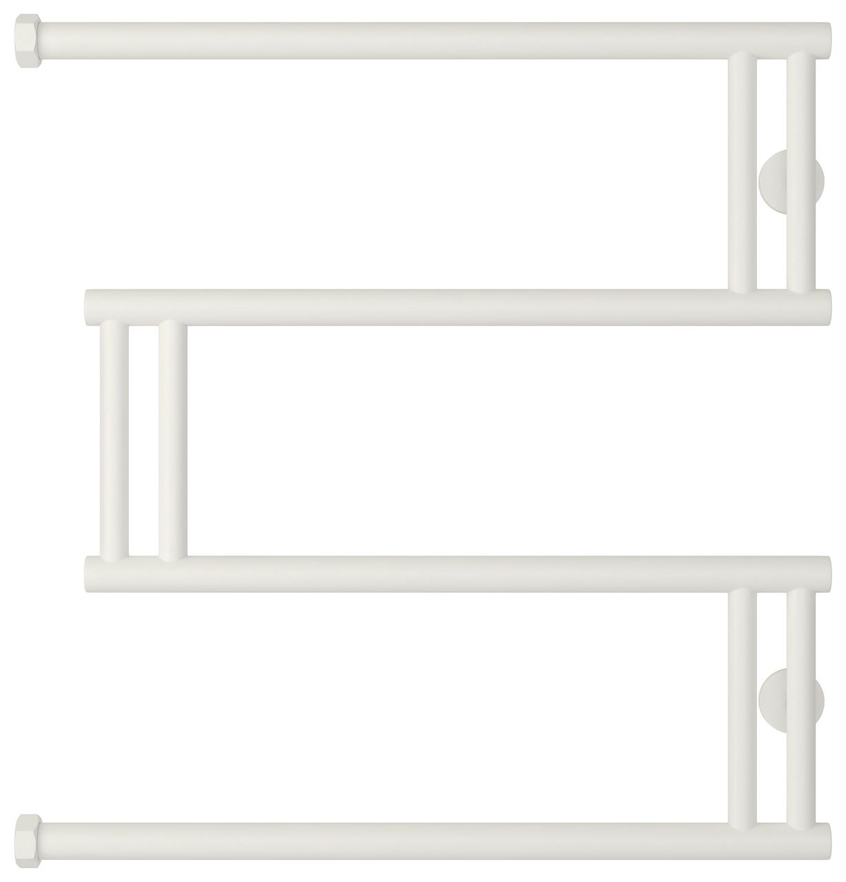 Полотенцесушитель водяной High-Tech model "M+" 600х600 (Матовый белый)