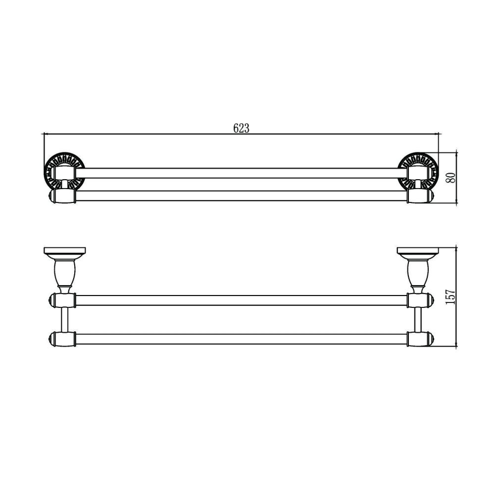 Полотенцедержатель Savol S-606648C, бронза