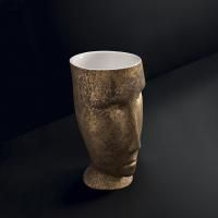 Kerasan Artwork Раковина свободностоящая "MOLOCO", с отверстием для слива в стену, цвет белый/античное золото