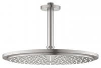 Верхний душ GROHE Rainshower Cosmopolitan 310 с потолочным душевым кронштейном, суперсталь (26067DC0)