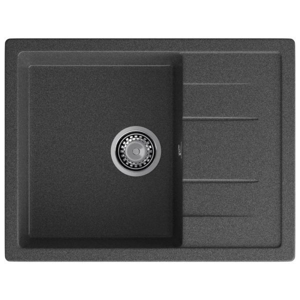 Кухонная мойка GranFest QUADRO 650L, графит