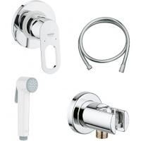 Гигиенический душ со смесителем Grohe BauLoop 124896 Хром Гигиенический душ со смесителем Grohe BauLoop 124896 Хром