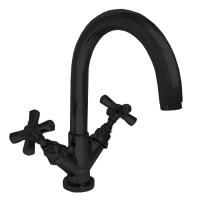 Nicolazzi Agora Смеситель для  раковины на 1 отв, излив 155 мм, цвет ЧЕРНЫЙ МАТОВЫЙ