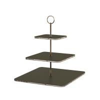 ADJ Сервировочная стойка, 30x30xH35 см.,ручка Круглая, цвет: олива, фурнитура бронза
