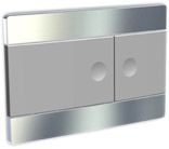 Schwab Line, панель смыва с двумя клавишами, цвет глянцевый хром - матовый хром