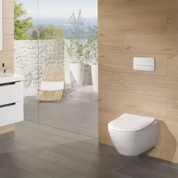 Villeroy&Boch Subway 2.0 К-т Подвесной унитаз 370*560*365, с крепежом + сиденье Slim с микролифтом, CeramicPlus, цвет альпийский белый, артикул 5614R2R1