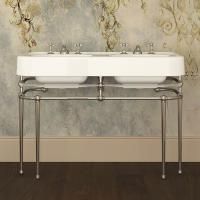 Devon Wide Blues Раковина двойная с 3 отв., 124,5x56,5xh26,5 см., цвет: белый