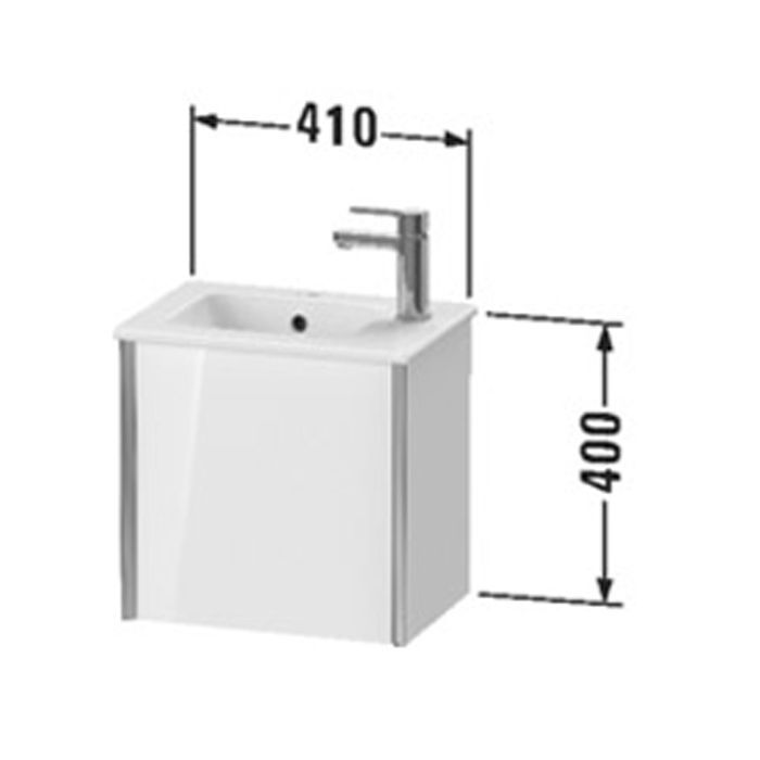 Duravit ME by Starck Раковина для мебели KT6417, 430х300мм, с переливос. с 1 отв под смеситель, цвет белый, артикул 0723430000