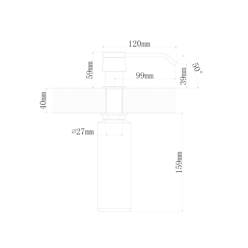 Дозатор для кухонной мойки Florentina РОНДО 703.727.0000.102, черный, артикул 703.727.0000.102