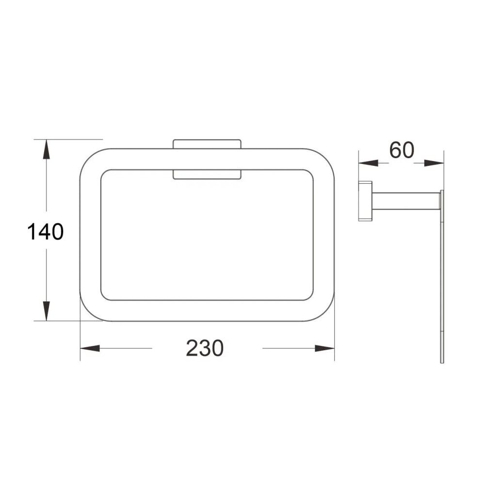Кольцо для полотенец BELZ B90304, черный