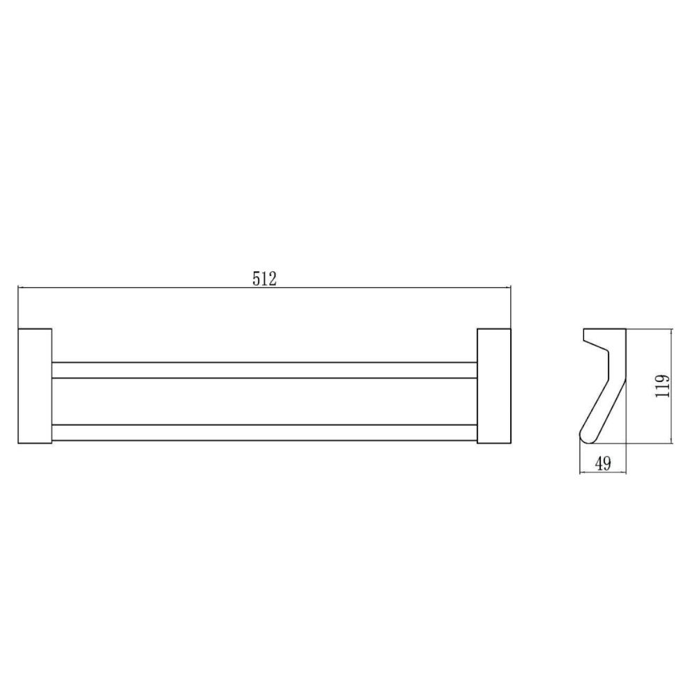 Полотенцедержатель Savol S-507348, хром