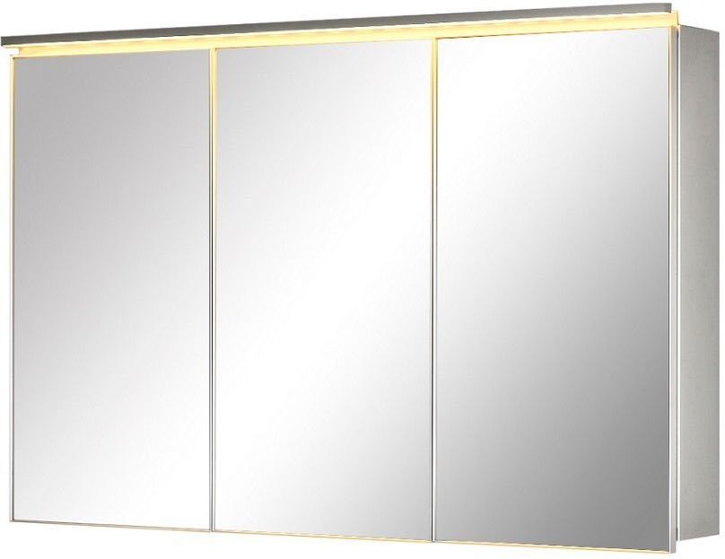 Зеркальный шкаф De Aqua Алюминиум 120 AL 507 120 S серебро