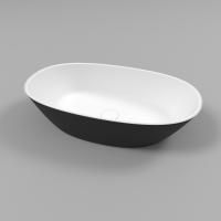 Умывальник WHITECROSS Amazon 60x35 (черный/белый мат) иск. камень