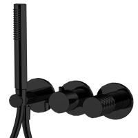 Fima Carlo Frattini Spillo Tech Смеситель для душа, встраиваемый, на 2 источника, с ручным душем, цвет: чёрный матовый Fima Carlo Frattini Spillo Tech Смеситель для душа, встраиваемый, на 2 источника, с ручным душем, цвет: чёрный матовый