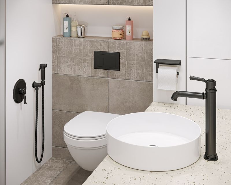 Смеситель для раковины Timo Arisa 5311/03F Черный, артикул 5311/03F