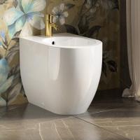 Kerasan Flo биде приставное 55 см, с 1 отв. под смеситель, цвет белый (крепить на силикон или на крепеж 762901)