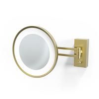 Decor Walther BS 36/V LED Косметическое зеркало 22см, подвесное, увел. 5x, подсветка LED, цвет: золото матовое