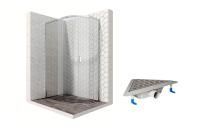 Душевой уголок Ambassador Queen 11011103L-ST5, полукруглый, угловой трап, 120х80