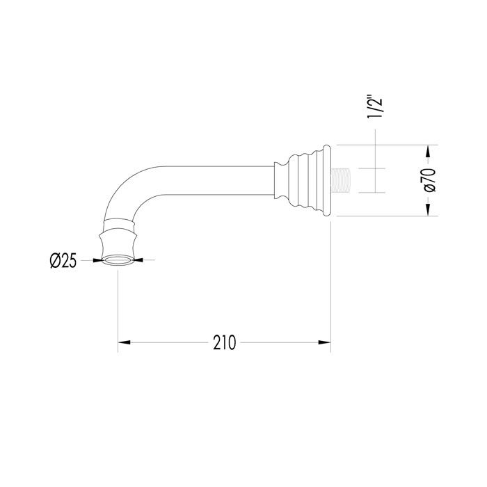 Devon Heritage Излив для раковины двухвентильный, цвет светлое золото, артикул AQ5905OT