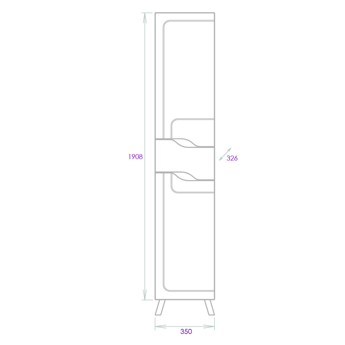 Пенал Onika Веронэлла 35 напольный, белый, универсальный