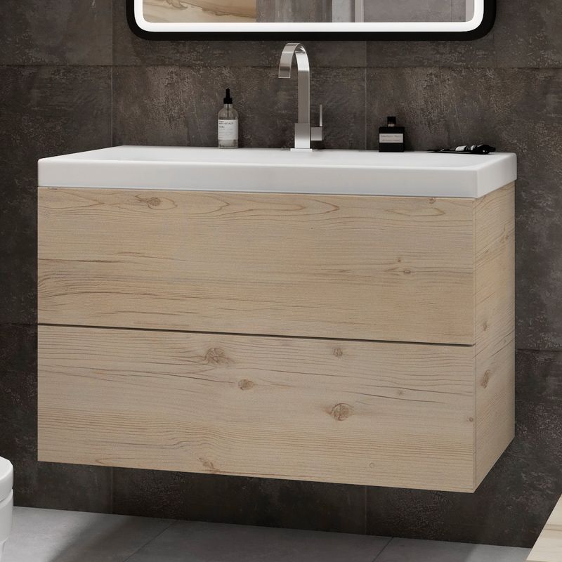 База под раковину подвесная с двумя выкатными ящиками, 800x450x550, AM-Verona-Push-800-2C-SO-GP-TS, артикул AM-Verona-Push-800-2C-SO-GP-TS