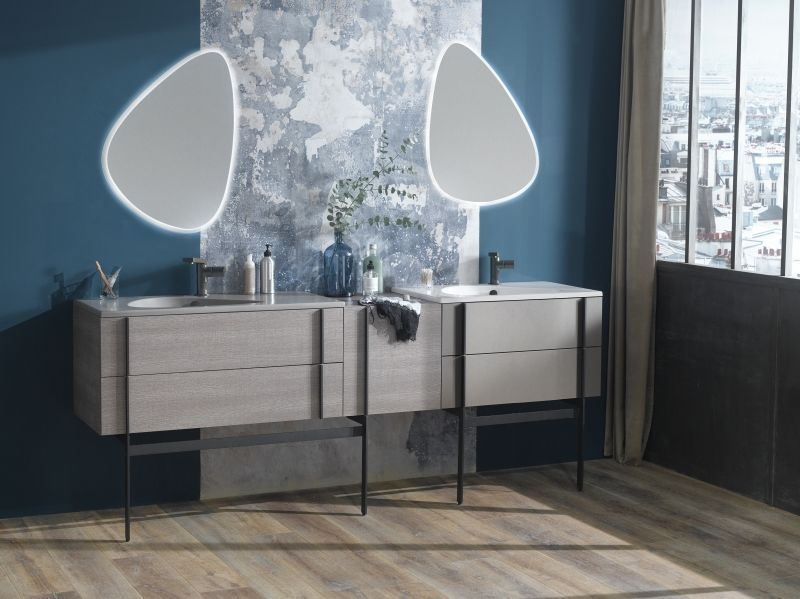 Тумба под раковину JACOB DELAFON NOUVELLE VAGUE 80 EB3030-E16 (подвесная, орех), шт