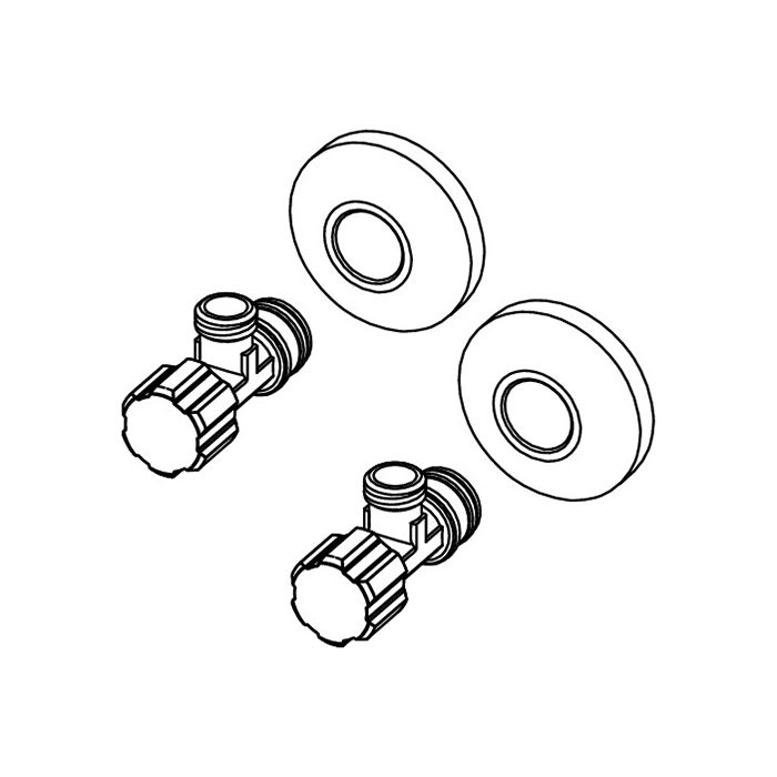 TECEone угловые вентили, 1/2" х 3/8", комплект 2 шт. TECEone угловые вентили, 1/2" х 3/8", комплект 2 шт.