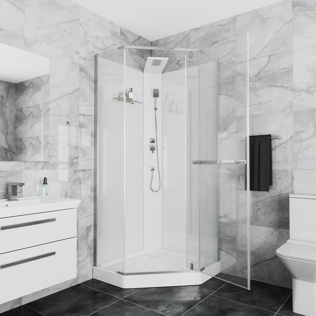 Кабина CHIKA901T душевая без крыши Cerutti SPA (90x90x215-225) Кабина CHIKA901T душевая без крыши Cerutti SPA (90x90x215-225)