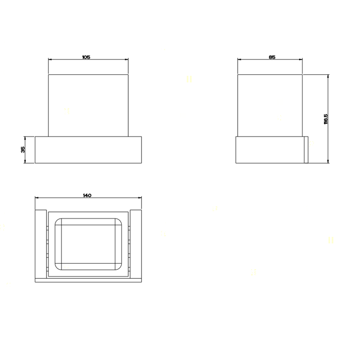 Gessi Rettangolo Стакан подвесной, цвет: хром/белый