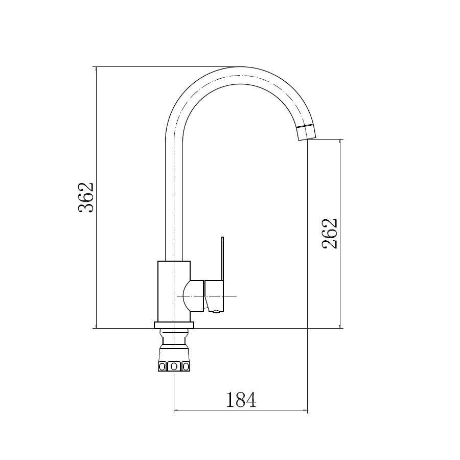 Смеситель для кухни Plstart PL4002, хром