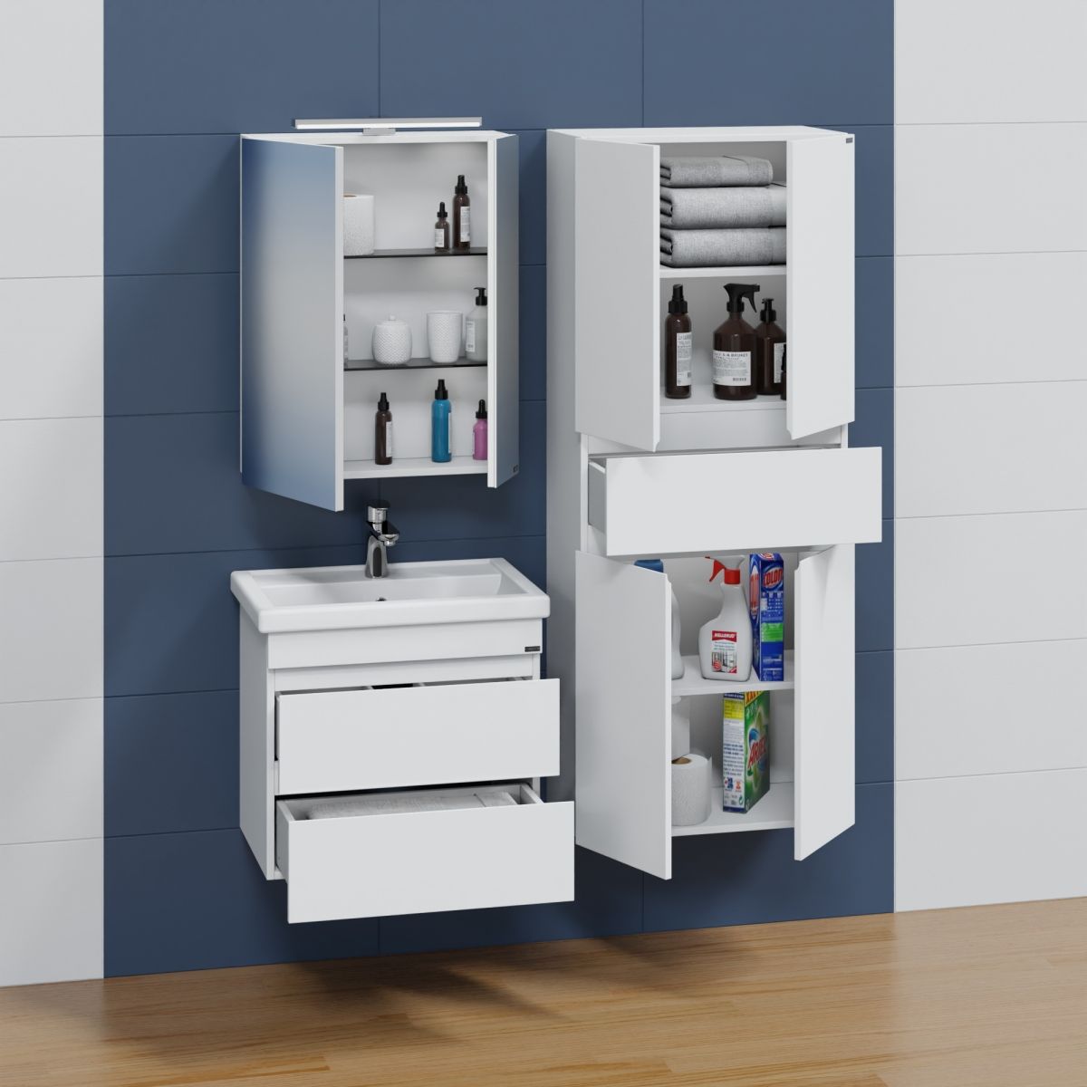 Тумба для умыв. "Марс 60" 2 ящ. подвес. (ум. Фостер 60)