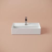 Artceram SCALINO Раковина накладная/подвесная 50х27 см, с 1 отв под смеситель, цвет белый матовый