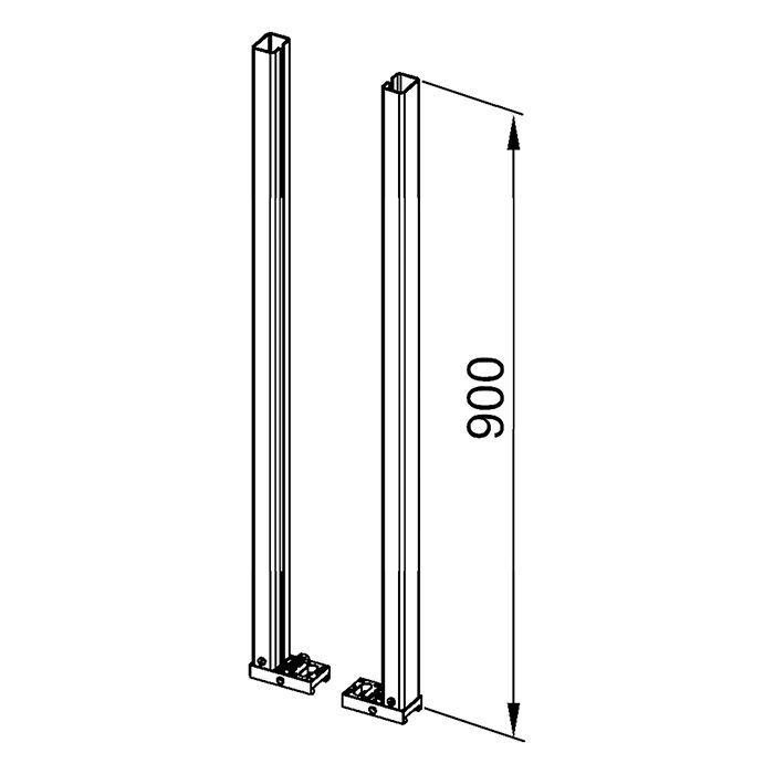 Удлиненные опоры для модулей TECEprofil, регулировка высоты 200 - 500 мм, комплект 2 шт Удлиненные опоры для модулей TECEprofil, регулировка высоты 200 - 500 мм, комплект 2 шт