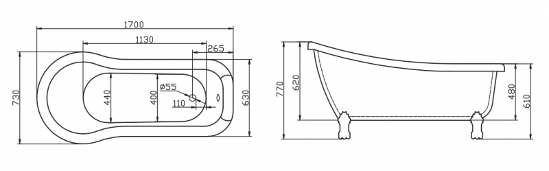 Комплект кронштейнов для крепления ног BELBAGNO BB20-SUP