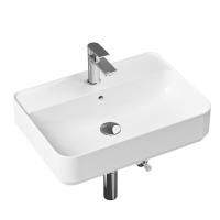 Комплект 5 в 1 Lavinia Boho Bathroom Sink Slim 21510338, накладная фарфоровая раковина 60 см, смеситель, латунный сифон, донный клапан quick-clac, угловые вентили 2 шт.