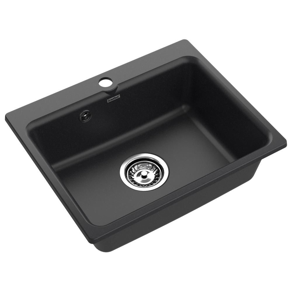 Кухонная мойка GranFest SMART 520, черный, артикул 520 черный