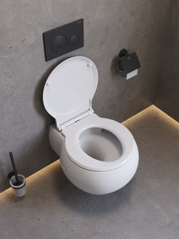 GRANDE Унитаз подвесной безободковый со смывом "Торнадо", с сиденьем дюропласт soft close CZR-308-TH-TOR/SC, артикул CZR-308-TH-TOR/SC