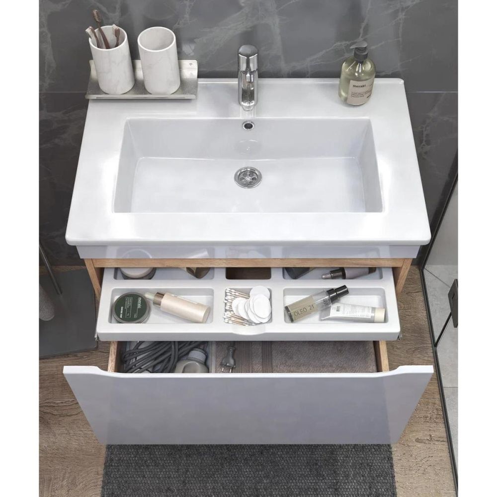 Тумба под раковину подвесная VIGO Grani tp.GRI.OSK.75.1Y дуб золотой, 75 см, артикул tp.GRI.OSK.75.1Y дуб золотой