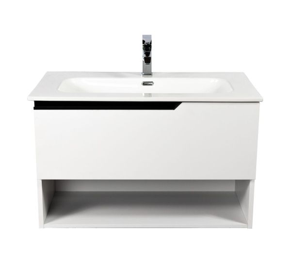 Комплект мебели Visobath Eleven, 1000 мм левый, цвет белый матовый лак (B-Ada)