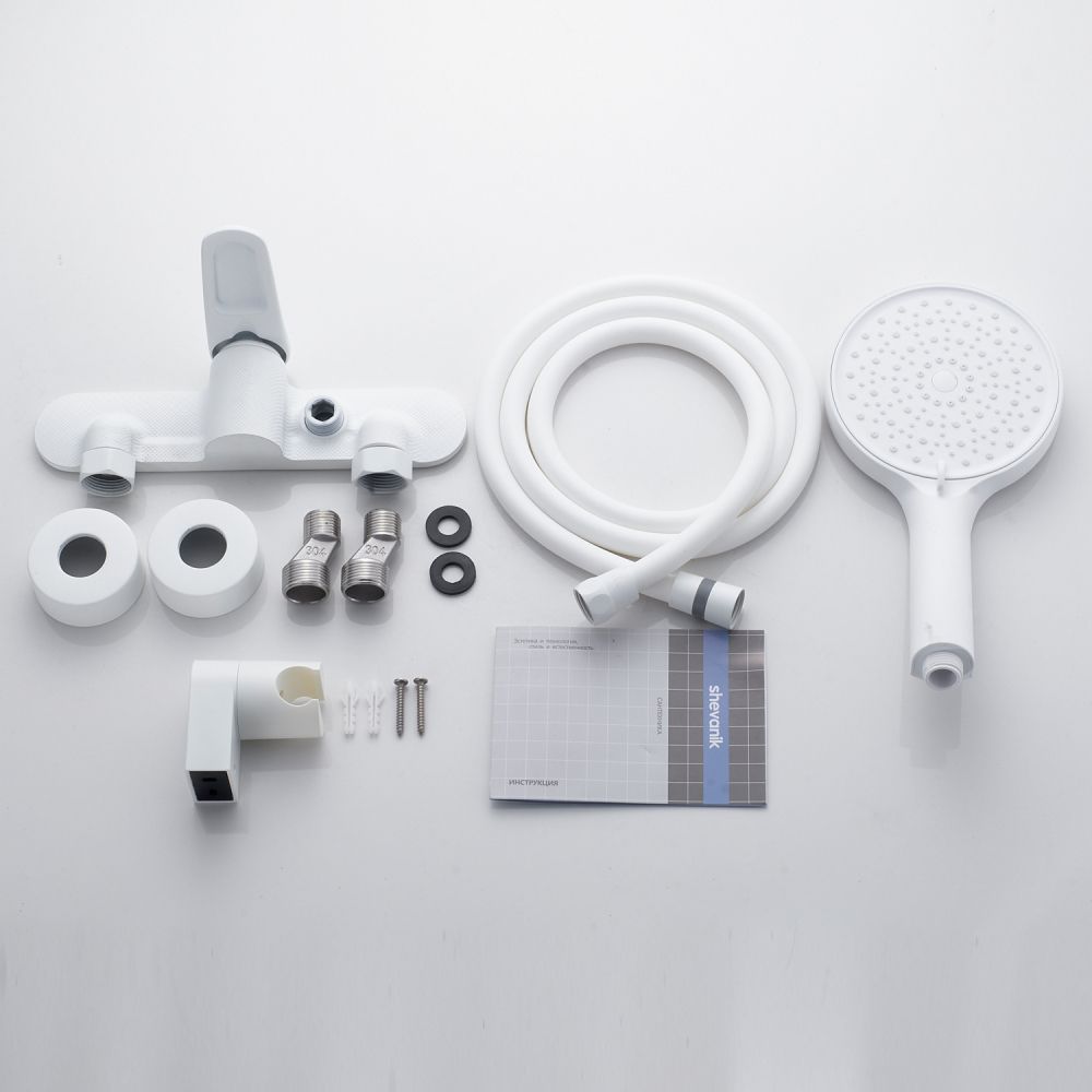 Смеситель для душа Shevanik S4716C, белый