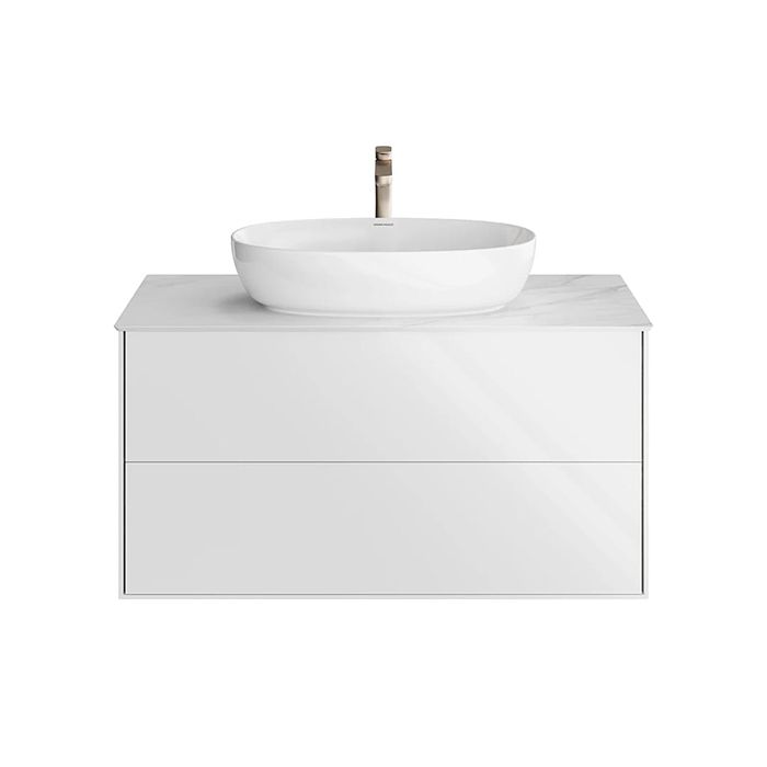 Тумба PLAZA Modern подвесная 100 белый 2 ящика