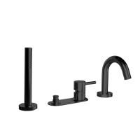 Bongio ON Смеситель на борт ванны с выдвижным ручным душем, цвет матовый черный хром